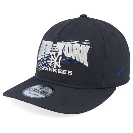 New Era - New York Yankees Throwback Brush Black Strapback Snapback Black Cap - MLB @ Hatstore