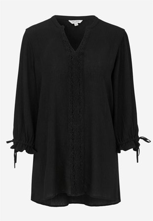 Cellbes of Sweden - Crepe tunika i svart for damer i størrelse 46/48