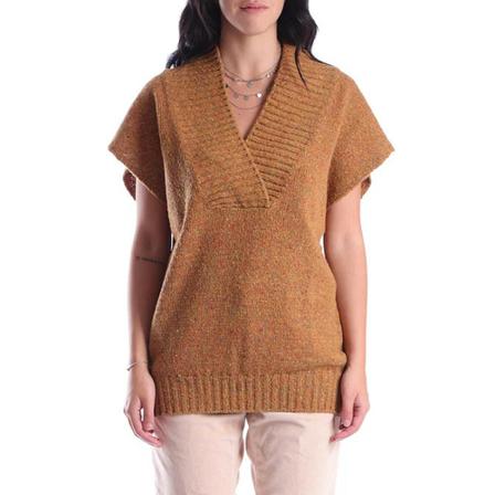 Momoni Sleeveless Strik Brun, Dame Slipover