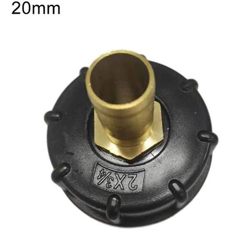 Hurtigkoblingsnippel til 1000 L tank, Multitanks fitting, Messing slangekobling, IBC tankadapter (25mm)