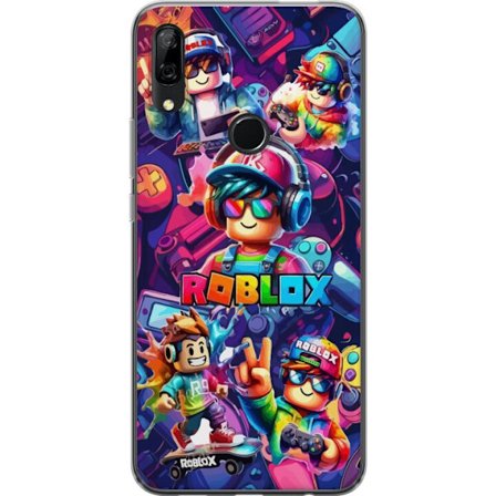 Yhteensopiva Puhelinkuori Huawei Huawei P Smart Z Värikäs Roblox-peliryhmä kuulokkeilla, ohjaimilla ja neonväreillä, täydellinen lapsille ja pel