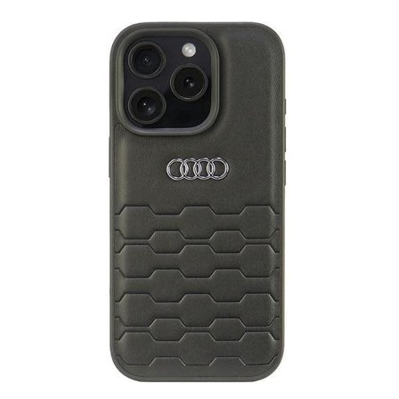 Audi syntetisk lær iPhone 16 Pro 6,3" svart/svart hardcase AU-TPUPCIP16P-GT/D2-BK