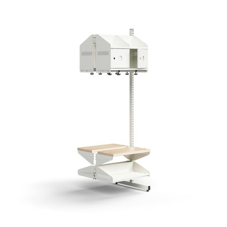 Garderobenschrank ENTRY, Anbaumodul, bodenstehend, 1800 x 600 x 600 mm, weiß