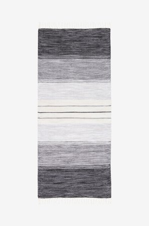 InHouse Group - Bomullsmatta LILLEBY - Grå - Slätvävda mattor - 70X240 - Från Homeroom