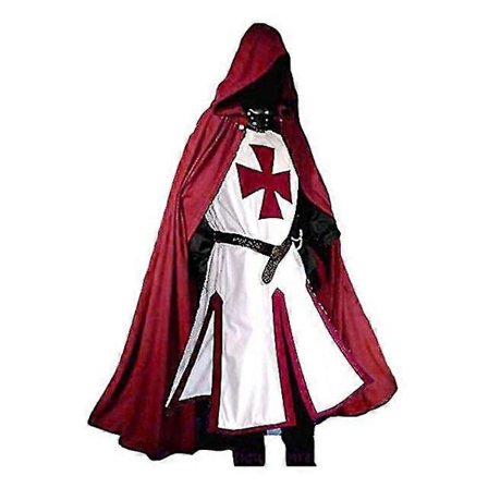 Middelalderlig korsfarer-ridder kostume til mænd