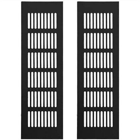 Ventilasjonsrist i aluminium 2 stk Ventilasjonsrist Rektangulær Ventilasjonsrist Legeringsventilasjonsrist Utendørs Ventilasjonsrist for ventilasjon 