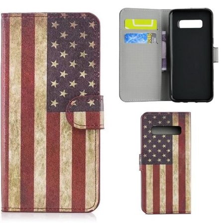 Plånboksfodral Samsung Galaxy S10 Plus - Flagga USA