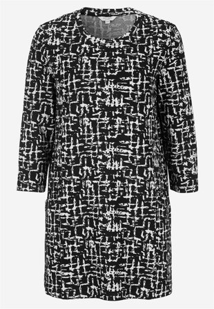 Cellbes of Sweden - Mönstrad tunika med fickor - svart / mönstrad - för damer - 50/52