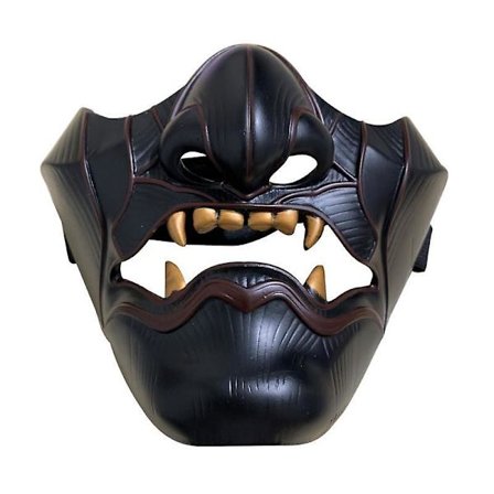 1 st Samurai Mask Ghost of Tsushima Mask Ond Demon Kabuki Samurai Oni Mask för Halloween Party Rekvisita