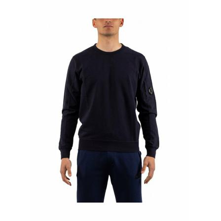C.p. Company, Light Fleece Crew Neck Sweatshirt Niebieski, Mężczyzna, Rozmiar: L