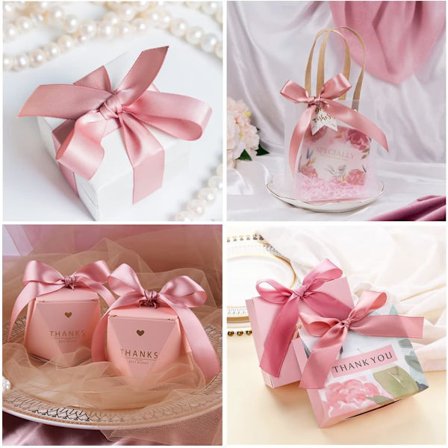 /#/Rose Gold Satinbånd 10mm x 22m, Satinbånd til Gaveindpakning/#/