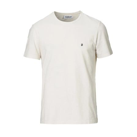 Dondup, T-Shirt Slub Crew Neck Biały, Mężczyzna, Rozmiar: 2XL