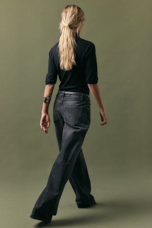 NA-KD Jean large coupe droite taille mi-haute - Jeans taille mi-haute - Gris - EU 44