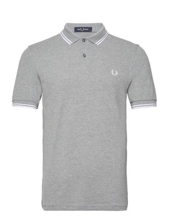 Twin Tipped Fp Shirt Polos Short-sleeved Grå Fred Perry