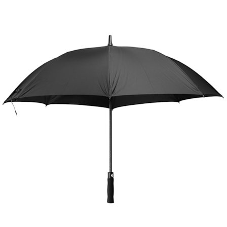 Lång stång Stort paraply vindtätt helfiber reklam present paraply för företag promotion present svart pongee 27 tum 8 ben