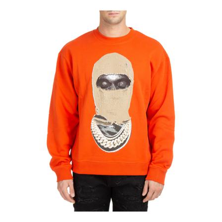 IH NOM UH NIT Sweatshirt Mask Orange, Herre Sweatshirts