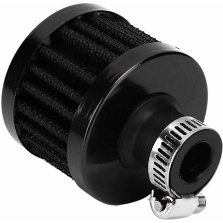 Autoluftfilter, 12 mm avluftningsfilter, 12 mm/0,8 tum innerdiameter Mini luftintagsfilter vevhusventilationsavluftning universellt biltillbehör (