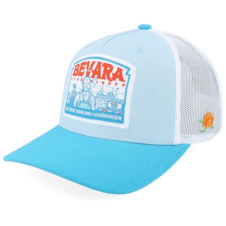 SQRTN - Blå trucker Keps - Bevara Strömmingen Cap Blue A-Frame Trucker @ Hatstore
