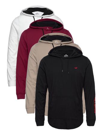 Hco. Guys Knits Hoodie Trøje Multi/mønstret Hollister