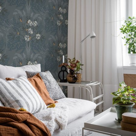 Duro Tapet, Strandäng 614-02 Hav & Land, L, Blå, Färg & tapeter