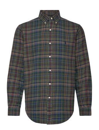 Polo Ralph Lauren Custom Fit Plaid Brushed Flannel Shirt - Green - XXL