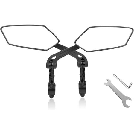 1 par - Sykkel speil - Roterbar baklinse - Trygt sykkel bakspeil