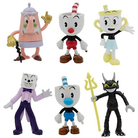 6 stk. Cuphead figurer legetøj samleobjekter model minifigurer hyldepynt borddekoration gave til fans børn_Super Gave