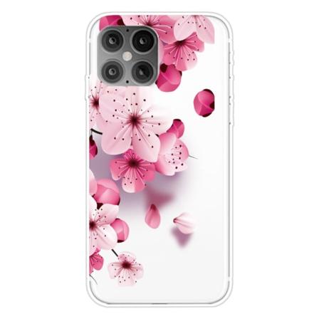 Pehme TPU-kuori Kukka iPhone 12/12 Pro Pinkki