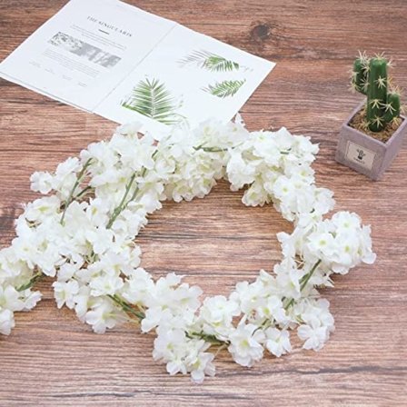 3 st (1,8 m per kärna) Konstgjord Silke Körsbärsblomma Girlang