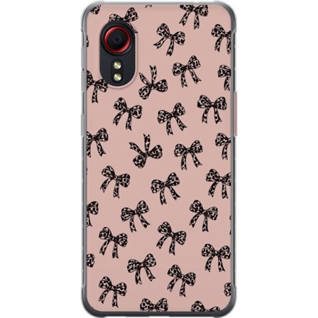 Kompatibelt Mobilskal till Samsung Samsung Galaxy Xcover 5 Rosetter leopardmönstrade rosetter rosa bakgrund modeigirlie söt mönster retrostil inred