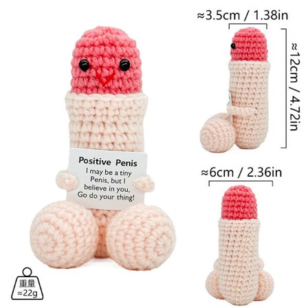 Håndlaget Heklet Plysj – Søte Figurer, Positiv Emoji Skrivebordsdekor, Gavevennlig