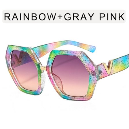 Mote Store sekskantede solbriller med stor ramme, oversized damebriller, firkantede solbriller for menn og kvinner