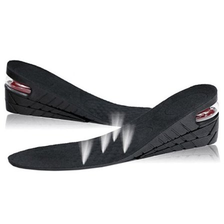 Höjningssula för skor 7cm Justerbar 3 Lager Ortopedisk Luftkudde Häl Inlägg Höjningssula för Män