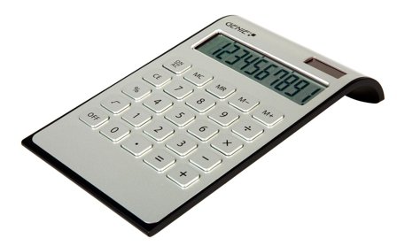 GENIE DD400 10 Digit Desktop Calculator Silver - 12353