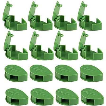 Planteclips for klatreplanter, selvklebende veggfesting, planteholder, grønn bladformet plante klatre støtte 10 PCS