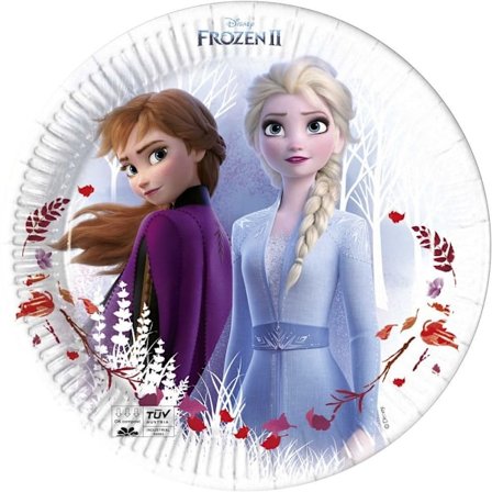 Disney Frozen 2 Papperstallrikar (8-pack) One Size Vit