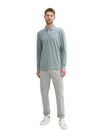 Tom Tailor Basic Polo With Contrast - Blue - L