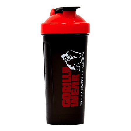 Shakers Gorilla Wear Shaker XXL Sort/Rød 1000 ml - Bodyman.dk