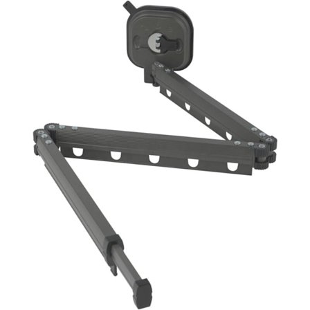 Väggmonterat torkställ med sugpropp, hopfällbar för inomhusbruk, hög lastkapacitet, väggfäste för balkong, tvättstuga, badrum - 3 stänger