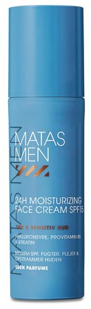 3 for 2 - Matas Striber Men 24H Moisturizing Face Cream SPF 15 til Sensitiv Hud Uden Parfume 50 ml, Skincare, Ansigtspleje, Dagcreme