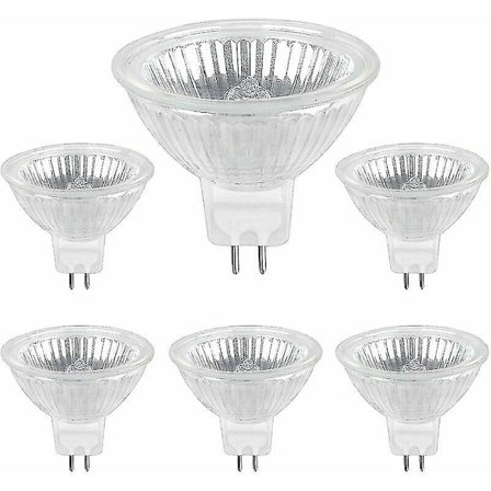 GU5.3 35W 12V Halogenpære, MR16 Halogen Spotpære, Pakke med 6
