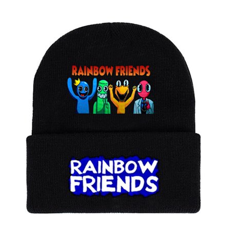 Rainbow Friends Stickad Mössa Kallt Vinter Varma Mössa