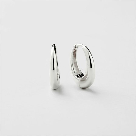 Harper Hoops - Örhängen - Sterling Silver - Safira