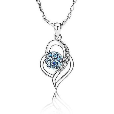 Htooo Hjärtformad Halsband, 925 Silver Choker Halsband För Kvinnor, Smycken För Kvinnor Halsband Med Aaa Zirkonia, Gaven