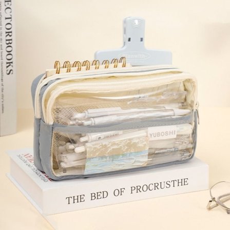 Blyantpose skrivesaker veske BLÅ