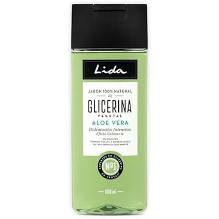 Lida Jabón 100 % naturlig Glicerina Y Aloe Vera 600 ml unisex