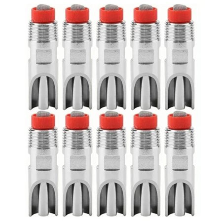10 STK Rustfritt Stål Automatisk Gris Nipple Vannautomat Justerbar Lekkasjesikker Nipple Drikker for Storfe Hester Griser