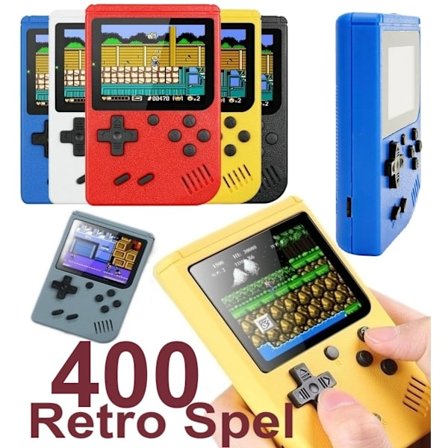 400 Inbyggda Retro Spel Gameboy Handspel. Laddningsbar
