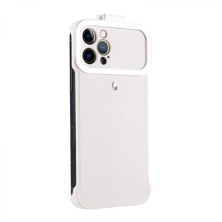 Passer for iPhone 12 Mobiltelefonveske Fylllys Kvadratisk Fylllys (hvit) (FMY)