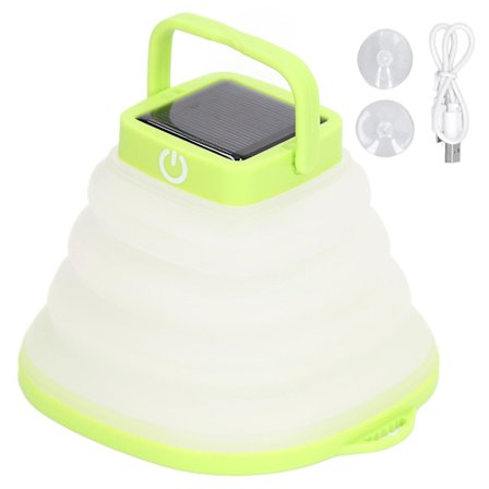 Sammenleggbar solcellelampe justerbar 3 gir USB oppladbar multifunksjonell sammenleggbar solcelle beroligende lampe